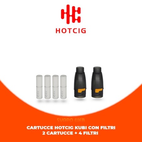 Cartucce Hotcig per Kubi da 1,8ohm - 2 Pezzi - 4 Filtri