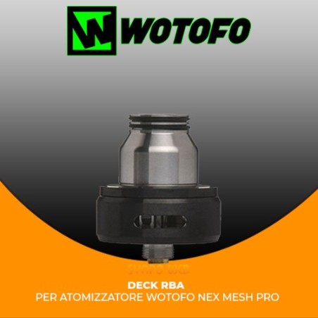 Deck Wotofo Nex Mesh PRO RBA H17 Rigenerabile - Nero