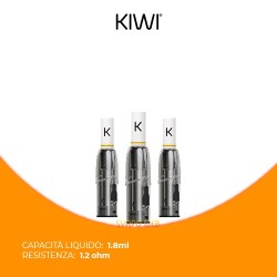 Cartucce Kiwi Soft Black da 1,2 ohm 1,7ml- 3 Pezzi