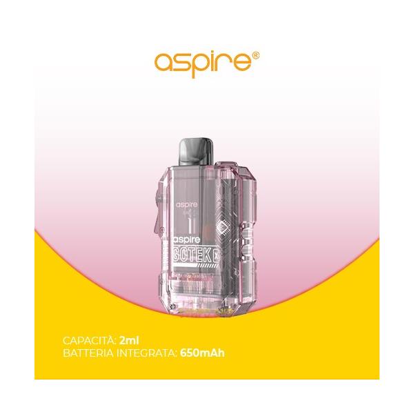 Kit Aspire Gotek X Pod Mod 650mah Translucet Pink