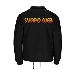SVAPOWEB - Felpa con Zip - Taglia S - Nero