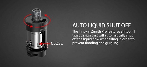 atomizzatore innokin zenith pro controllo del liquido